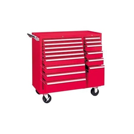 Kennedy Kennedy 315XR K1800 Series 39-3/8"W X 18"D X 39"H 15 Drawer Red Roller Cabinet 315XR